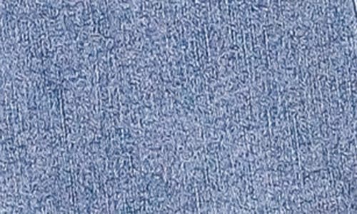 Flying Tomato Washed Denim Long Sleeve Minidress In Blue