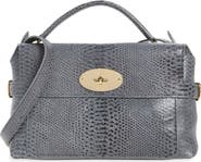 Mulberry Small Stevie Snake Embossed Leather Top Handle Bag
