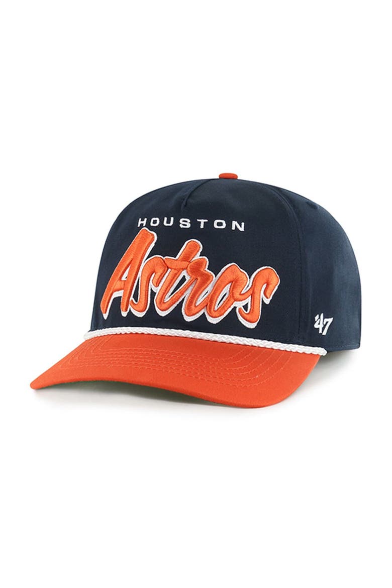 Men's '47 Navy Houston Astros Dropshadow Rope Hitch Adjustable Hat, Alternate, color, Navy