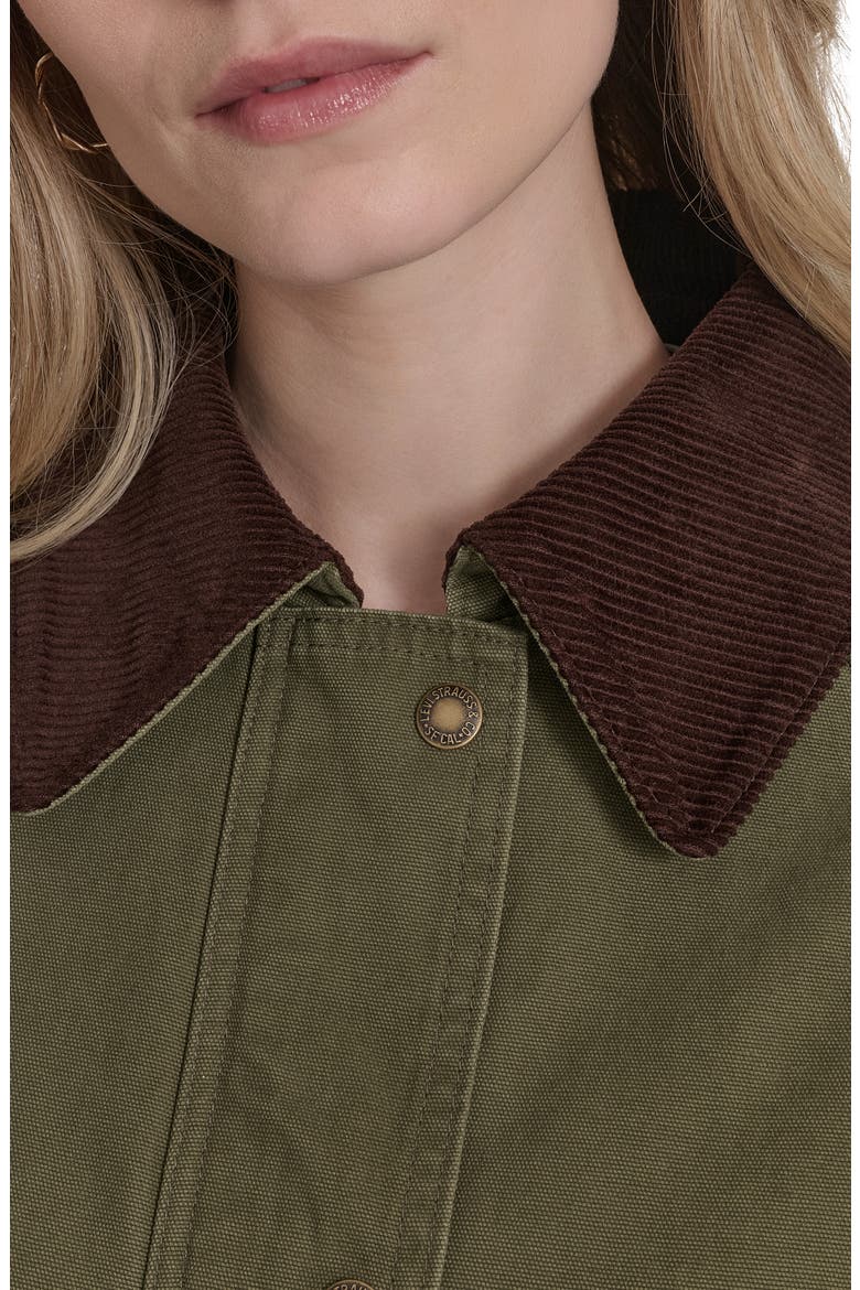 Shorty Barn Coat, Alternate, color, OLIVE
