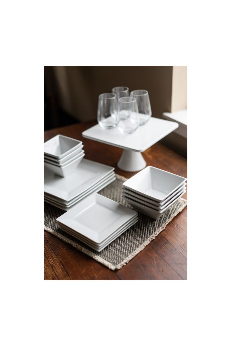 Square Cake Stand, Alternate, color, WHITE