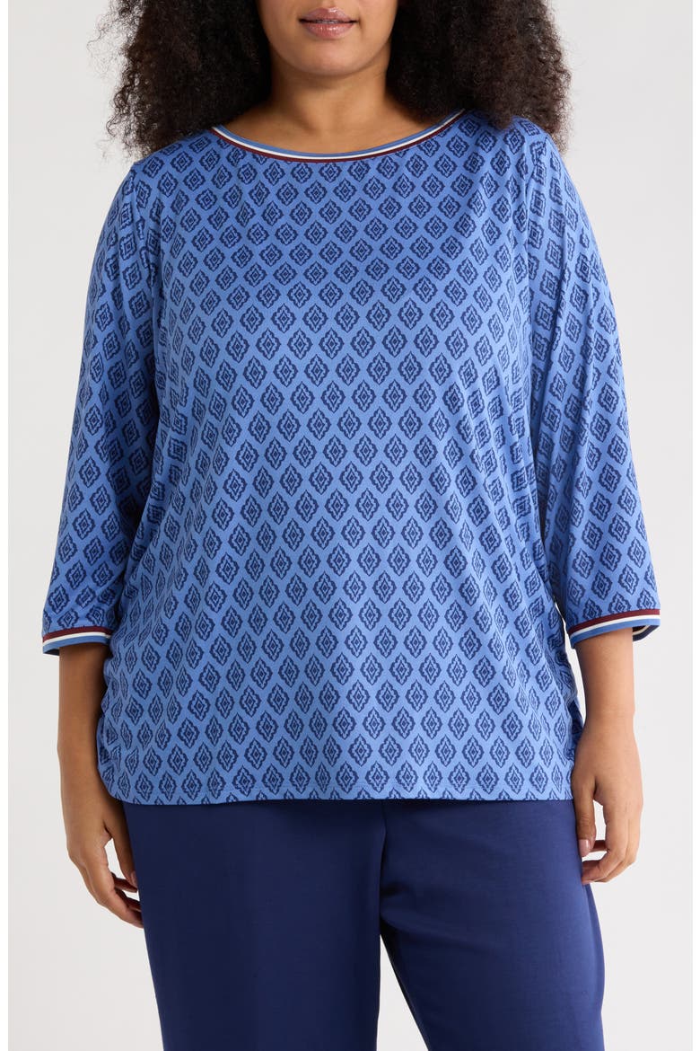 Novelty Jersey Top, Main, color, SLATE BLUE / DEEP BLUE