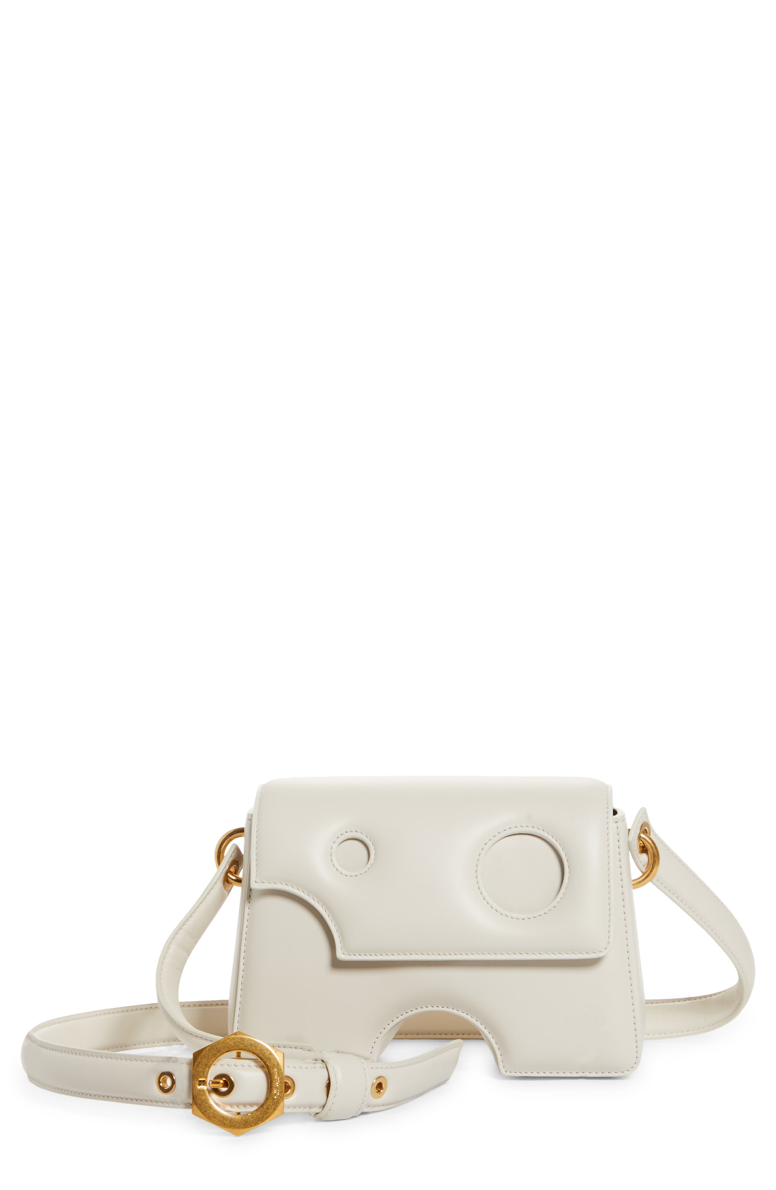 Off-White Burrow 22 Leather Shoulder Bag, Main, color, 