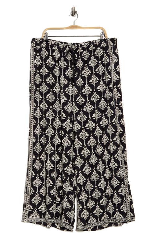 Max Studio Deco Wide Leg Pants In Black