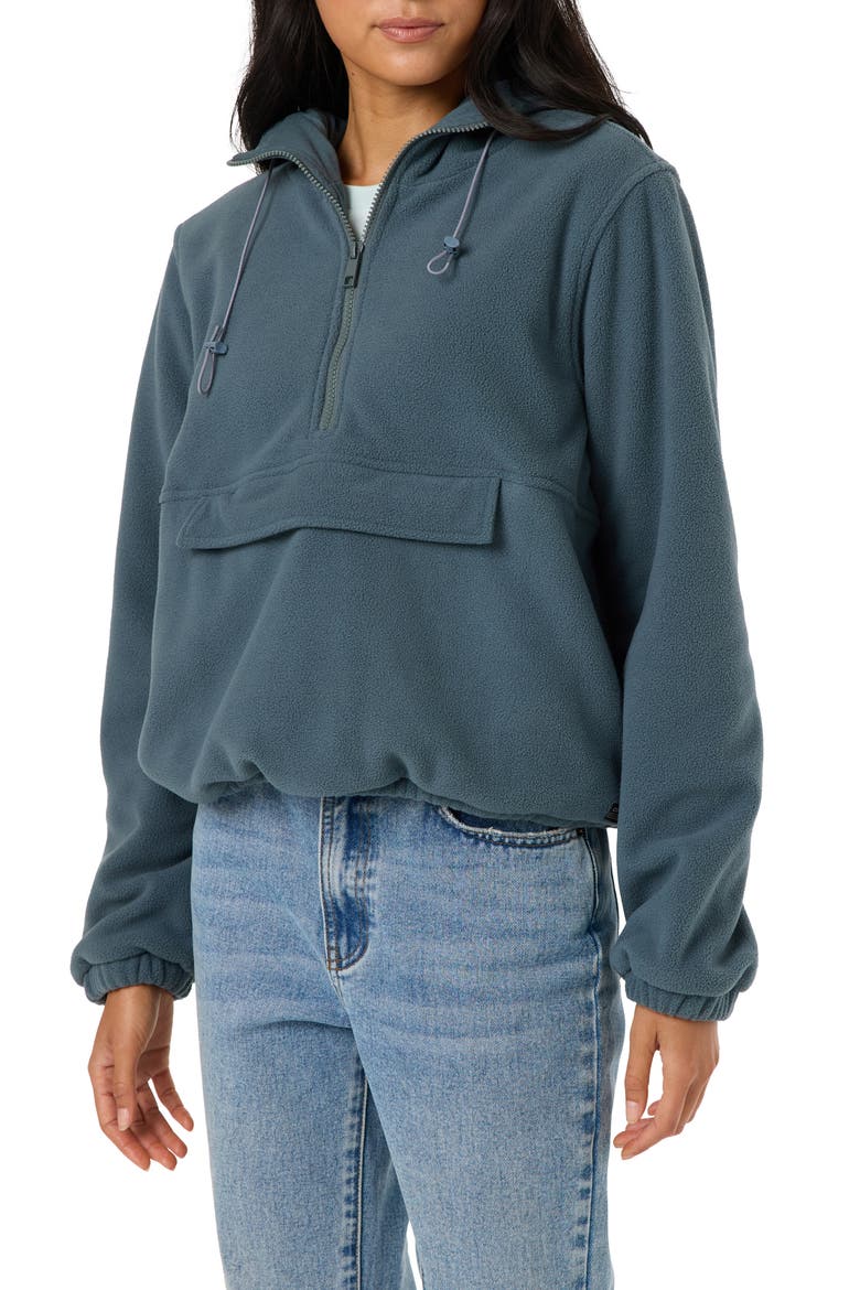 Trvlr Brissa Fleece Quarter Zip Anorak, Alternate, color, DARK SLATE