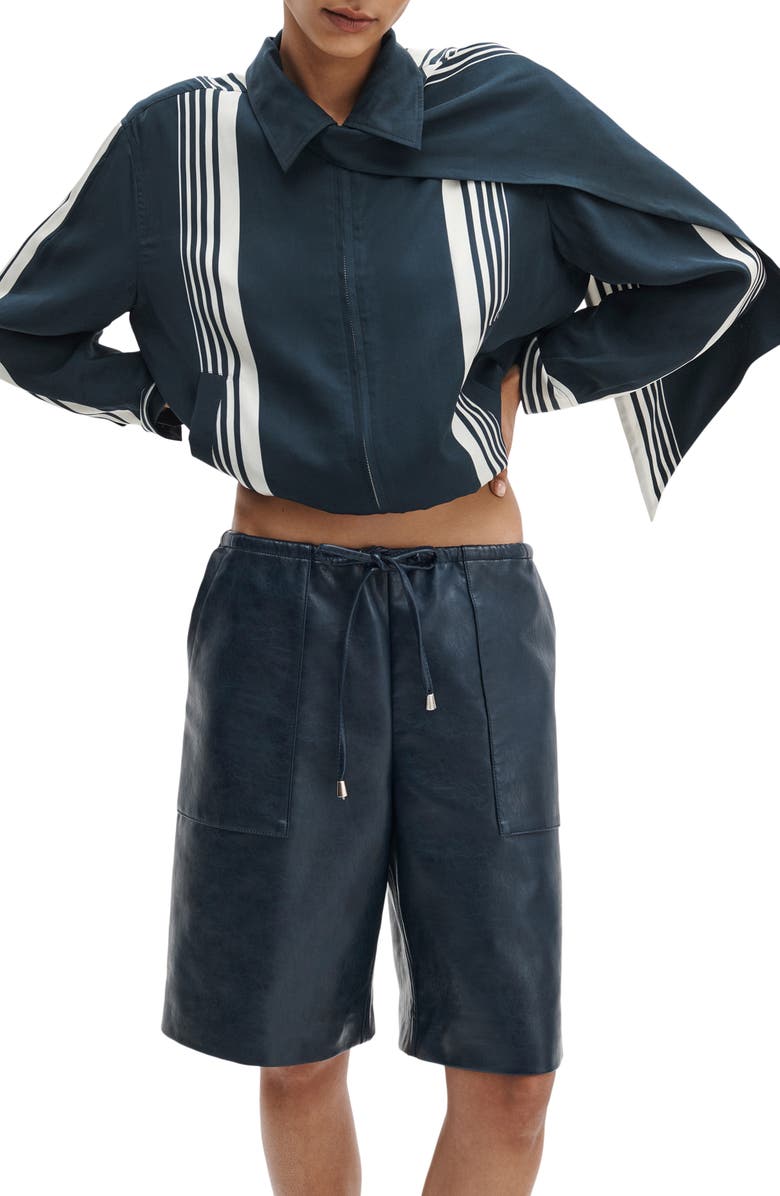 rag & bone Claire Faux Leather Shorts, Alternate, color,