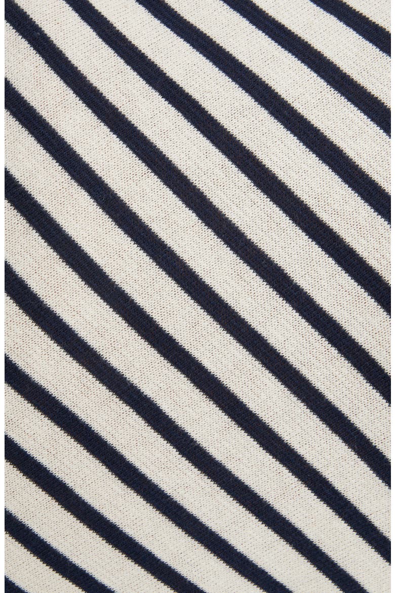 Stripe Long Sleeve Cotton Jersey Maxi Dress, Alternate, color, NAVY/ WHITE