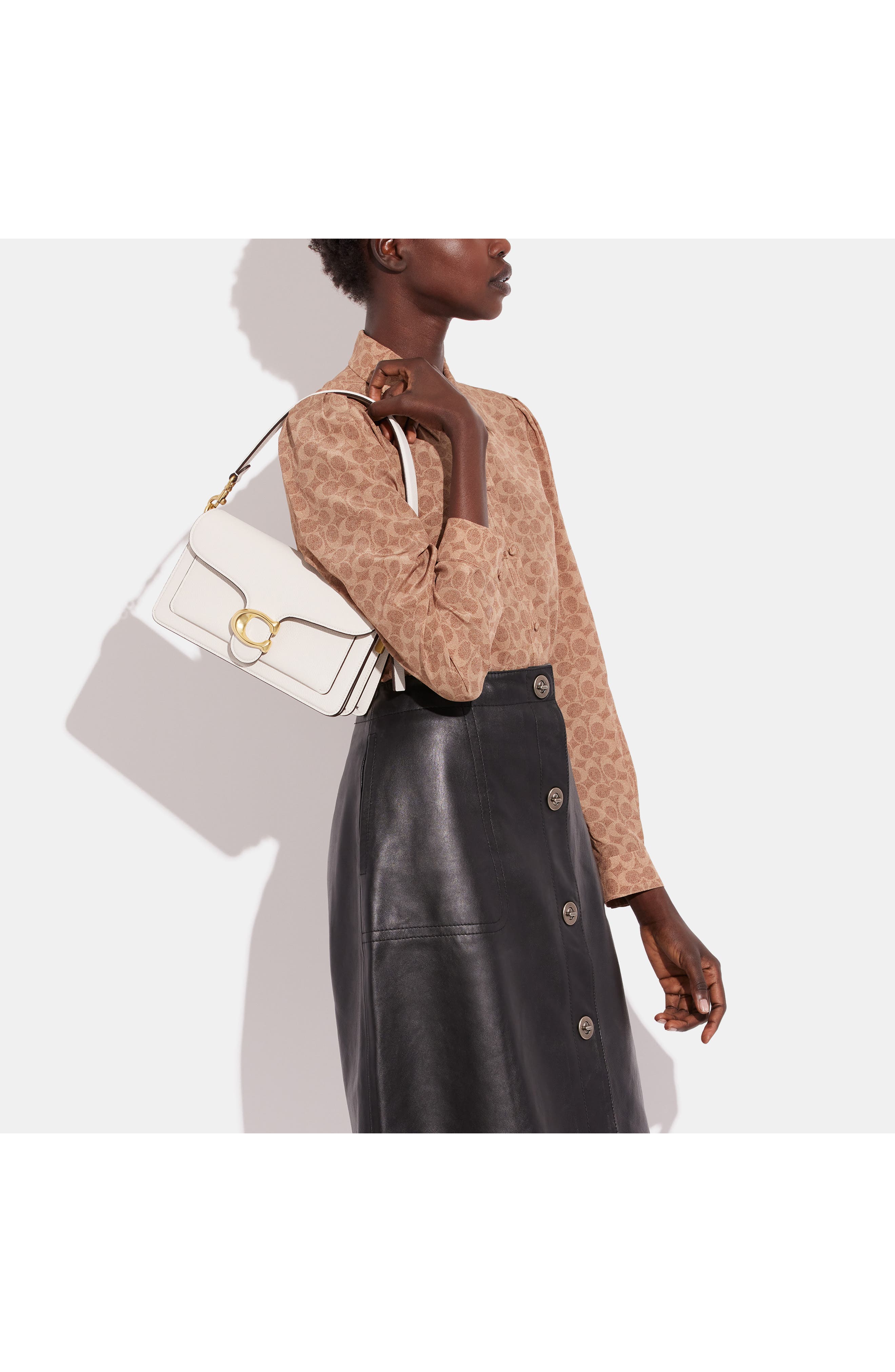 COACH Tabby 26 Leather Shoulder Bag, Alternate, color, B4/ Chalk