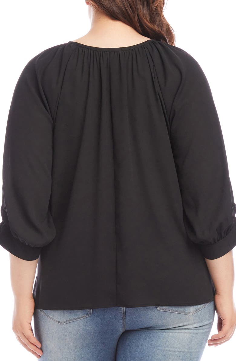 Karen Kane Tie Sleeve Peasant Top, Alternate, color,