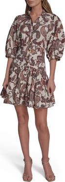 BCBG Print Tiered Dress