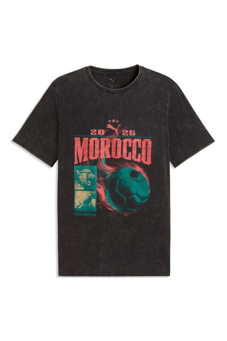 Fanpack '90s Morocco Cotton Graphic T-Shirt, Alternate, color, PUMA BLACK/ WILD GREEN