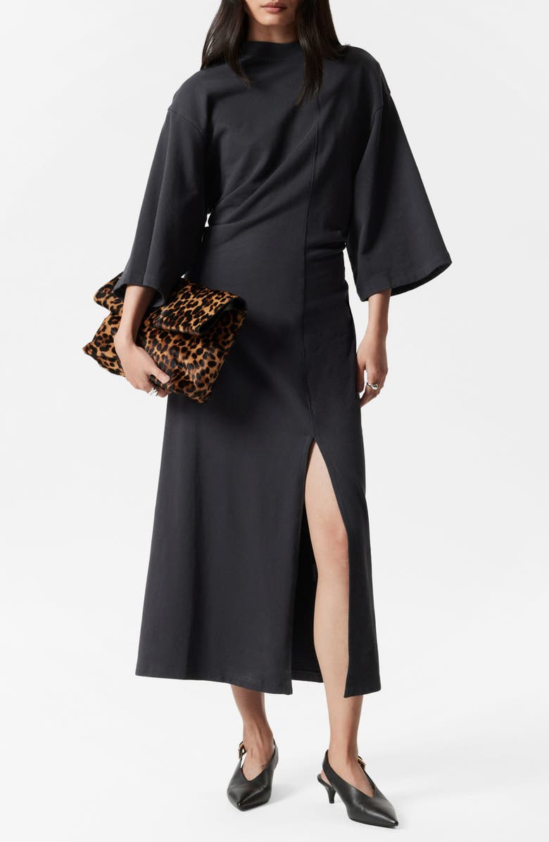 & Other Stories Mock Neck Midi Dress, Main, color, 