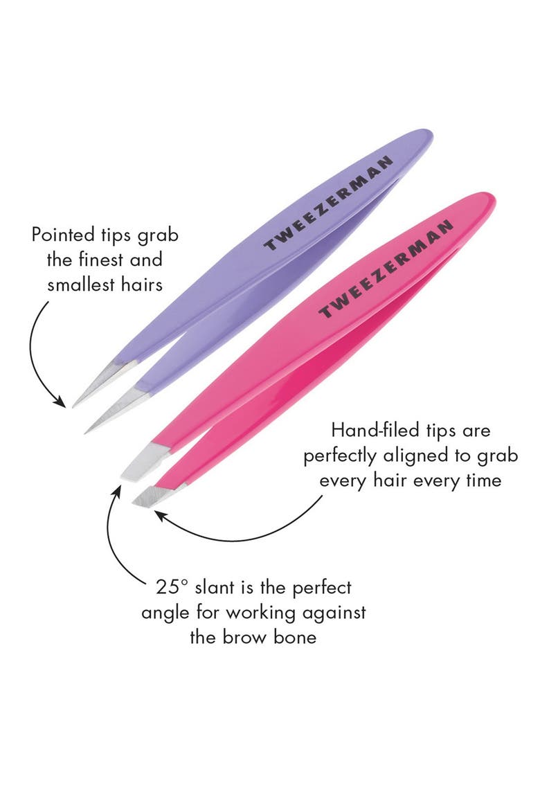 Mini Slant Oval & Point Tweezer Combo Set, Alternate, color, MULTI