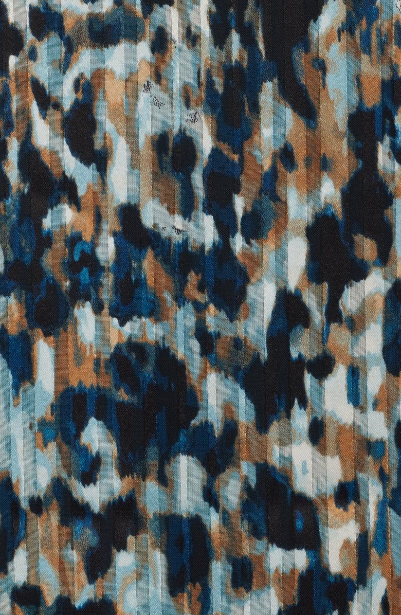 Anne Klein Splatter Print Cape Sleeve Top, Alternate, color, Baltic Teal Multi