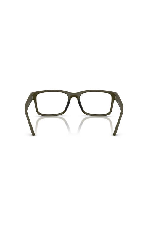 Prada Linea Rossa 54mm Rectangle Optical Glasses In Green