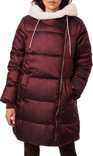 Bernardo Faux Fur Lined Water Resistant Puffer Jacket