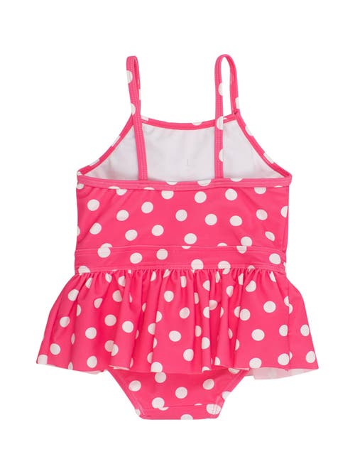 Rufflebutts Girls Upf50+ Big Bow Skirted One Piece In Pink