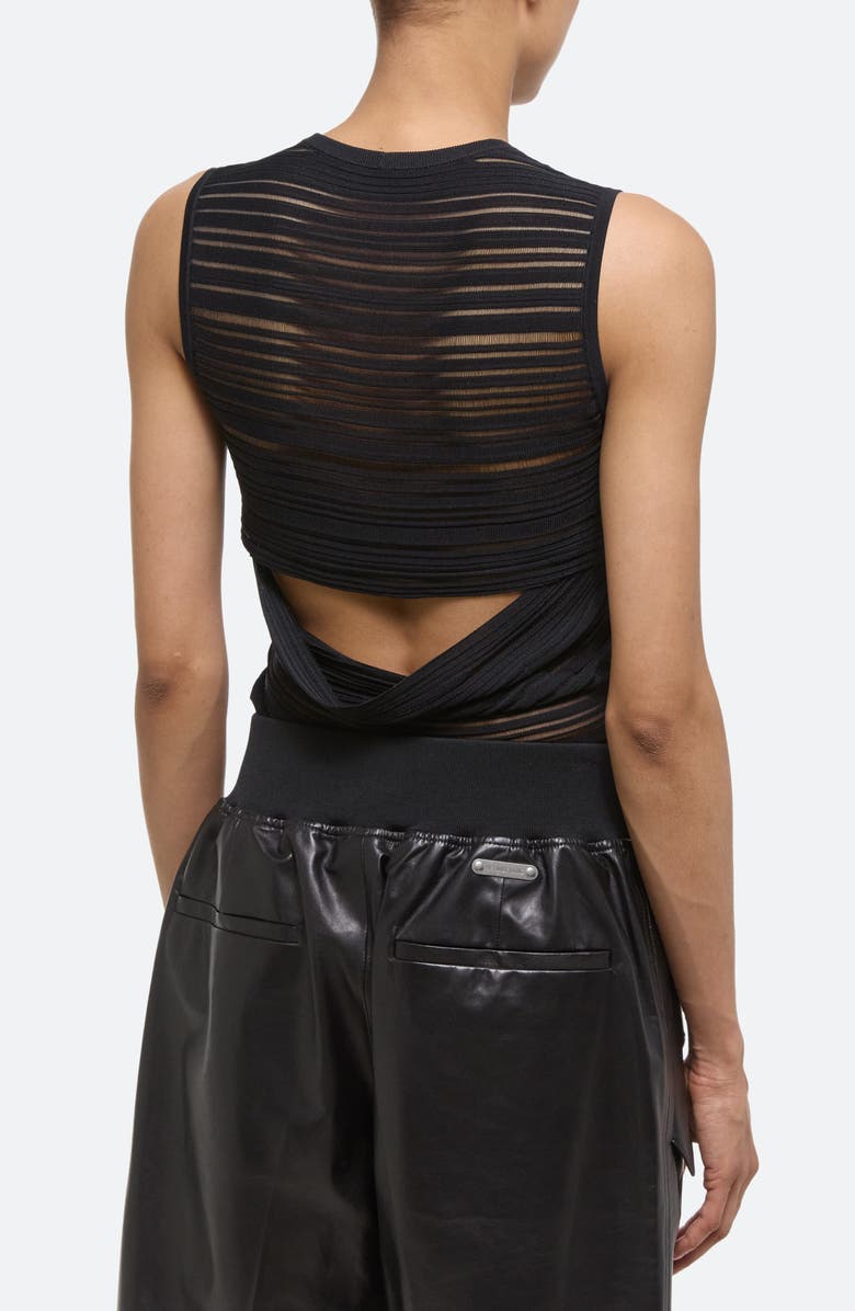 Helmut Lang Open Back Semisheer Sleeveless Sweater, Alternate, color, Black