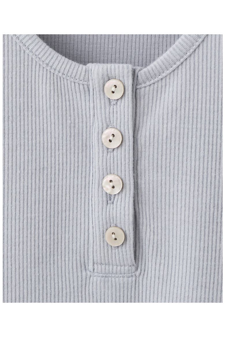 Rib Pajama Top, Alternate, color, GREY