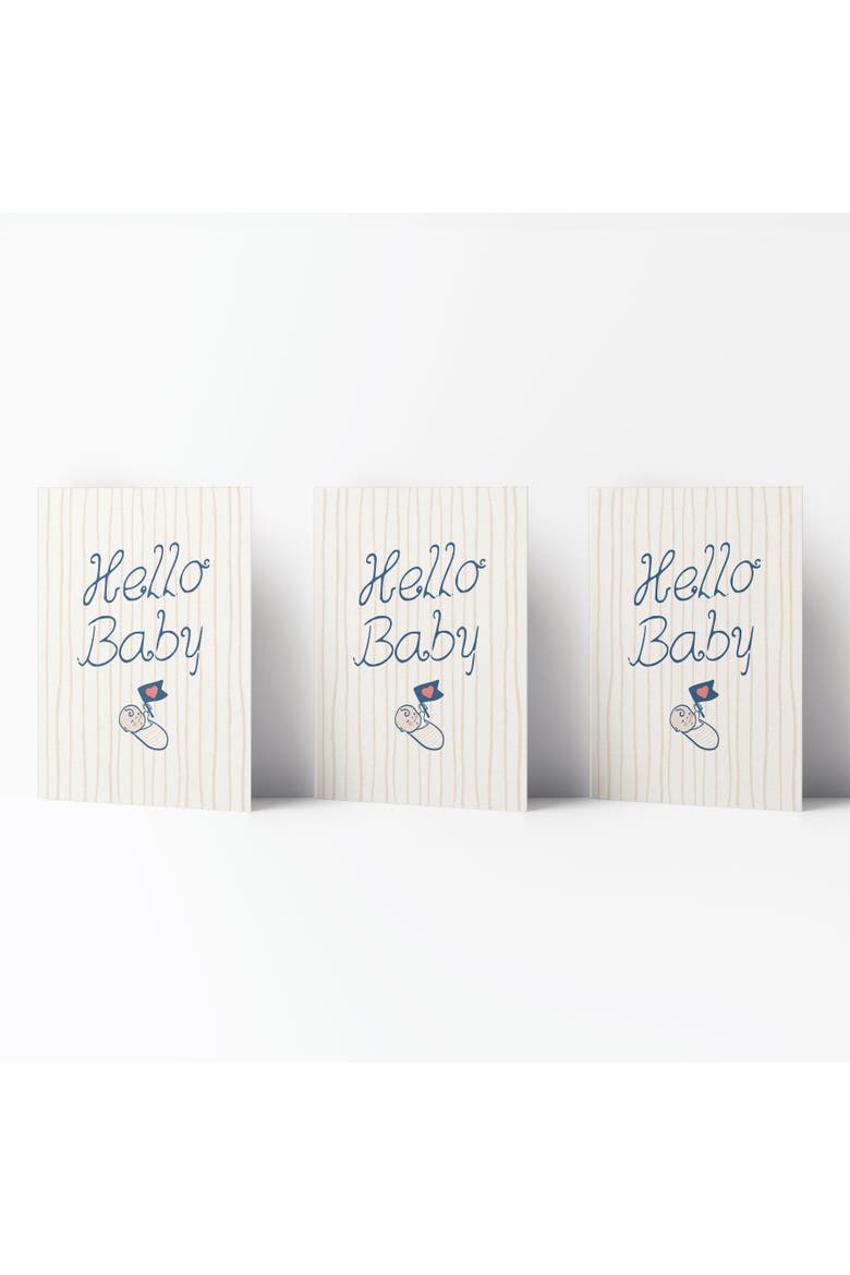 New Baby Greeting Card Pack (3ct) "Hello Baby", Main, color, Multi-Pack