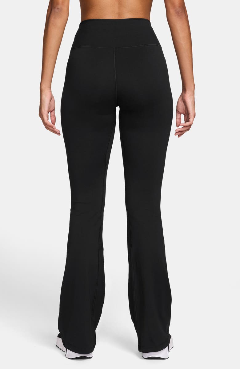 Nike One Dri-FIT High Waist Flared Leggings, Alternate, color, Black/ White