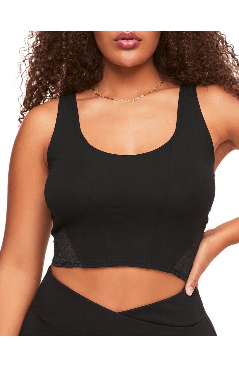 Adore Me Floriana Tank, Main, color, Black