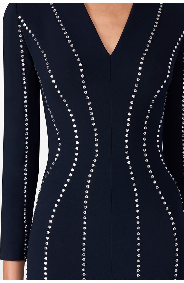 Jenny Packham Victoire Rhinestone-Embellished Maxi Gown, Alternate, color, Ink