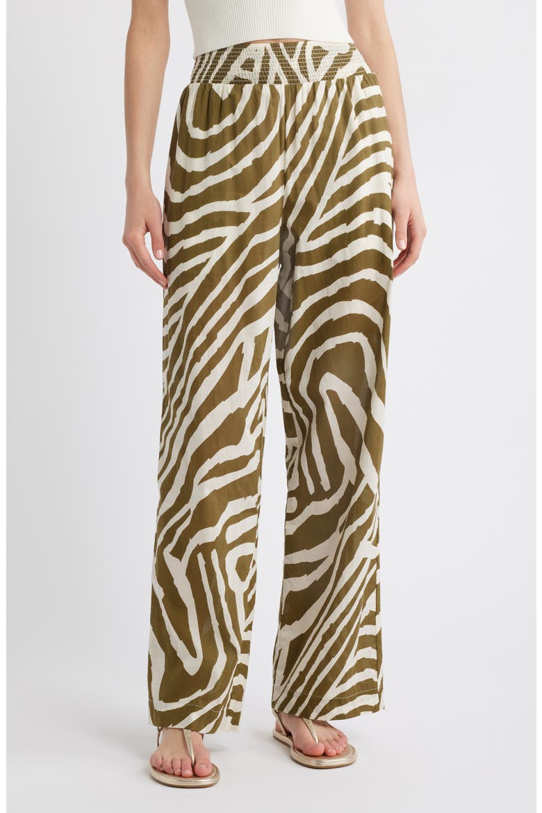 Brendon Wide Leg Cotton Pants, Main, color, SELVA