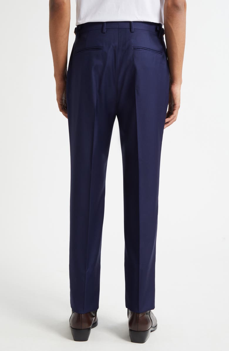 Versace Wool Trousers, Alternate, color, Ink