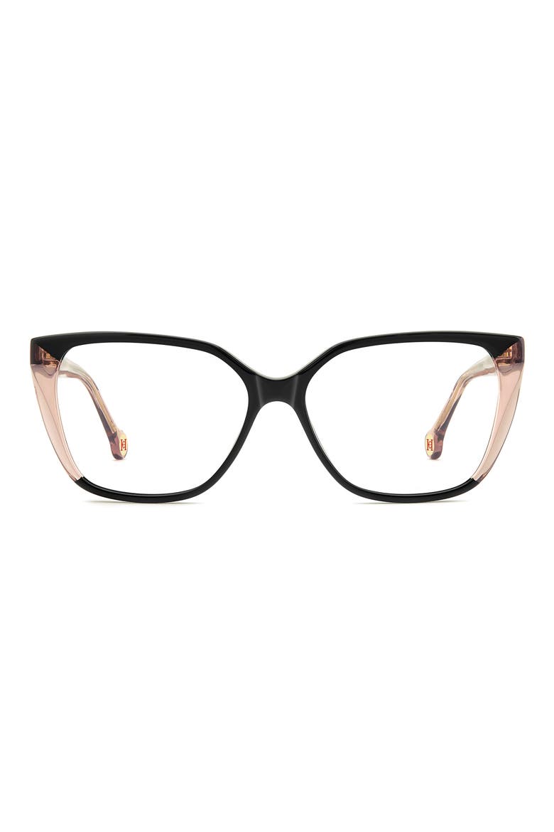 55mm Cat Eye Optical Glasses, Main, color, BLACK PINK