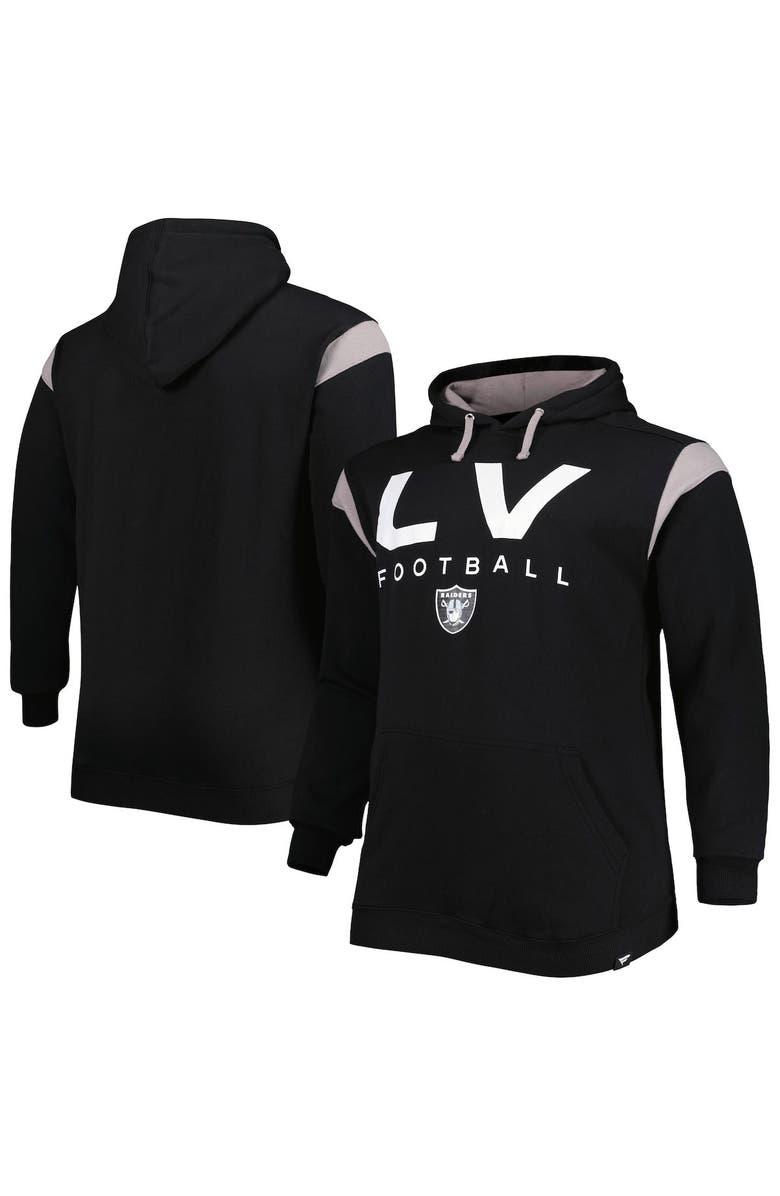 FANATICS Men's Fanatics Branded Black Las Vegas Raiders Big & Tall Call the Shots Pullover Hoodie, Main, color, Black