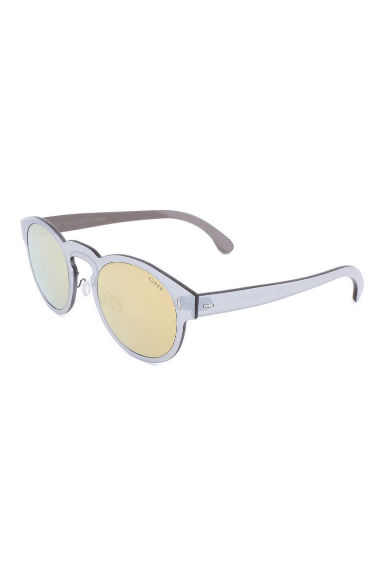 54mm Round Sunglasses, Alternate, color, SILVER
