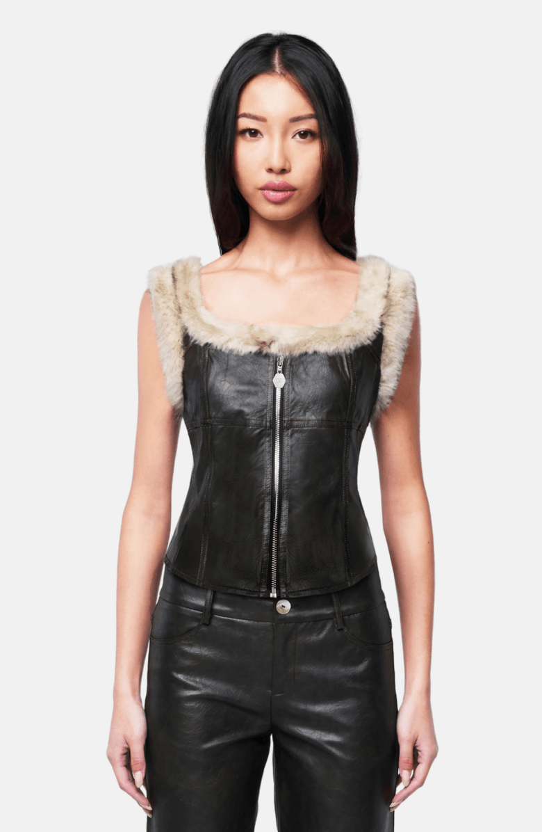 OW Collection KENDRA Top, Main, color, Distressed Black