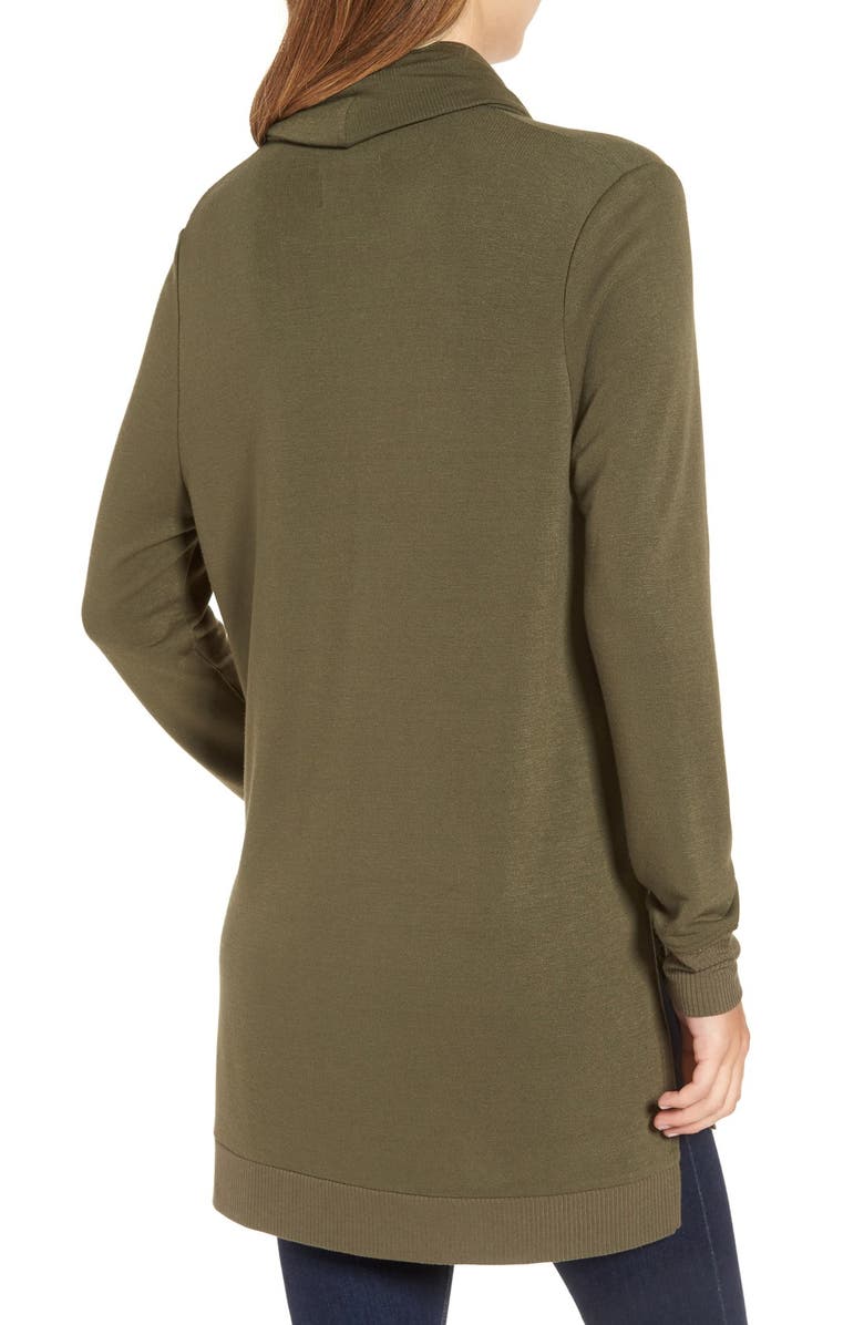 Madison & Berkeley Side Slit Turtleneck Tunic, Alternate, color, 