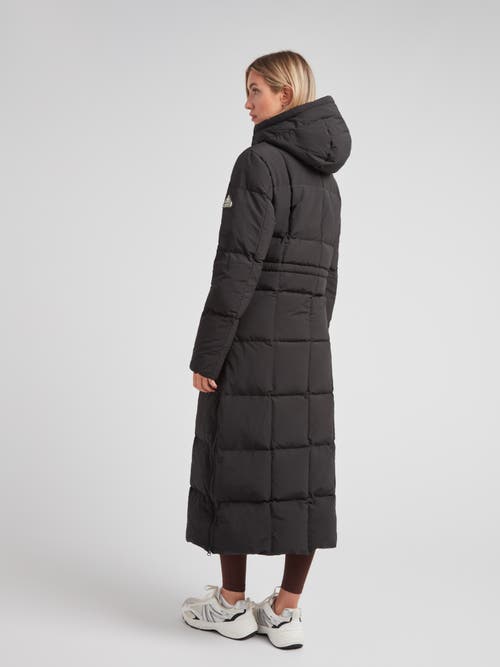 Jack1t Black Star Extra Long Down Coat In Black