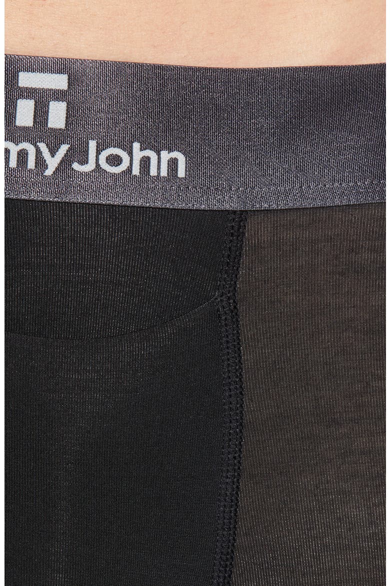 Second Skin Gunmetal Waistband Boxer Briefs, Alternate, color, BLACK