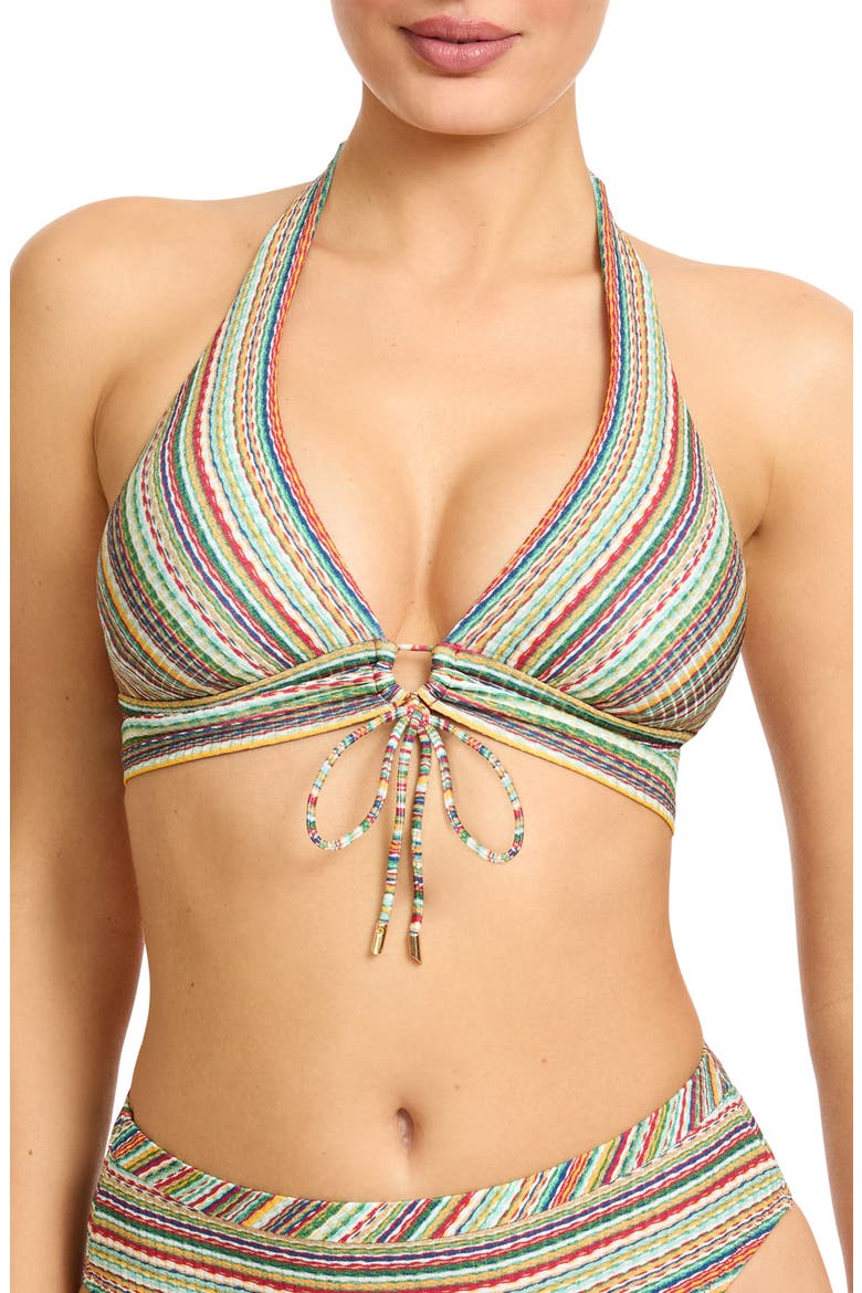 Willow Halter BIkini Top, Main, color, RED MULTI