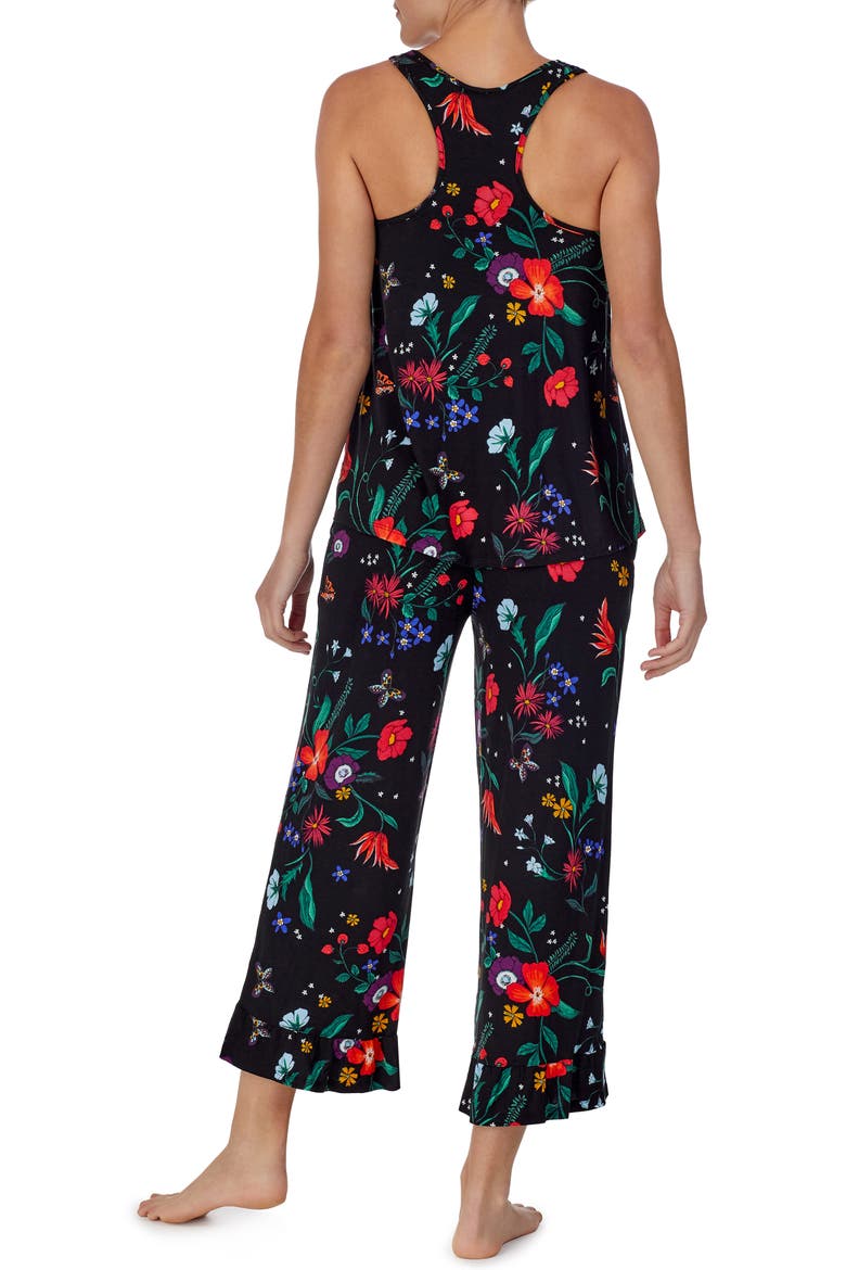 Sccop Neck Knit Pajamas (Nordstrom Exclusive), Alternate, color, BLACK MULTI