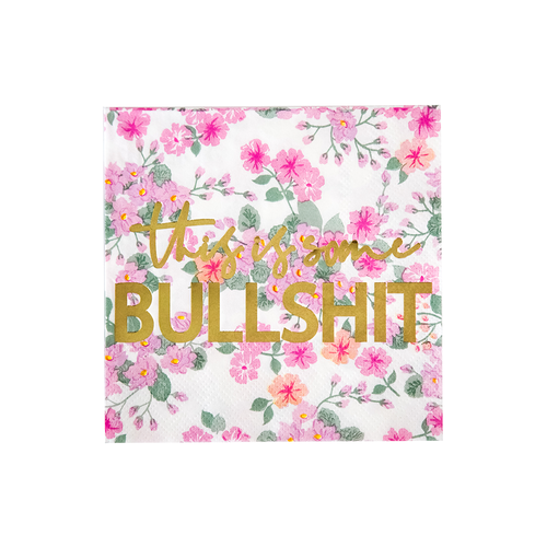 Jollity & Co "this Is Some Bullshit" Cocktail Napkins In Assorted Pre-pack