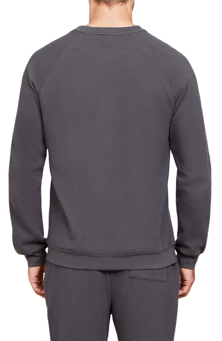 Barefoot Dreams<sup>®</sup> Malibu Collection<sup>®</sup> Waffle Crewneck Sweatshirt, Alternate, color, 