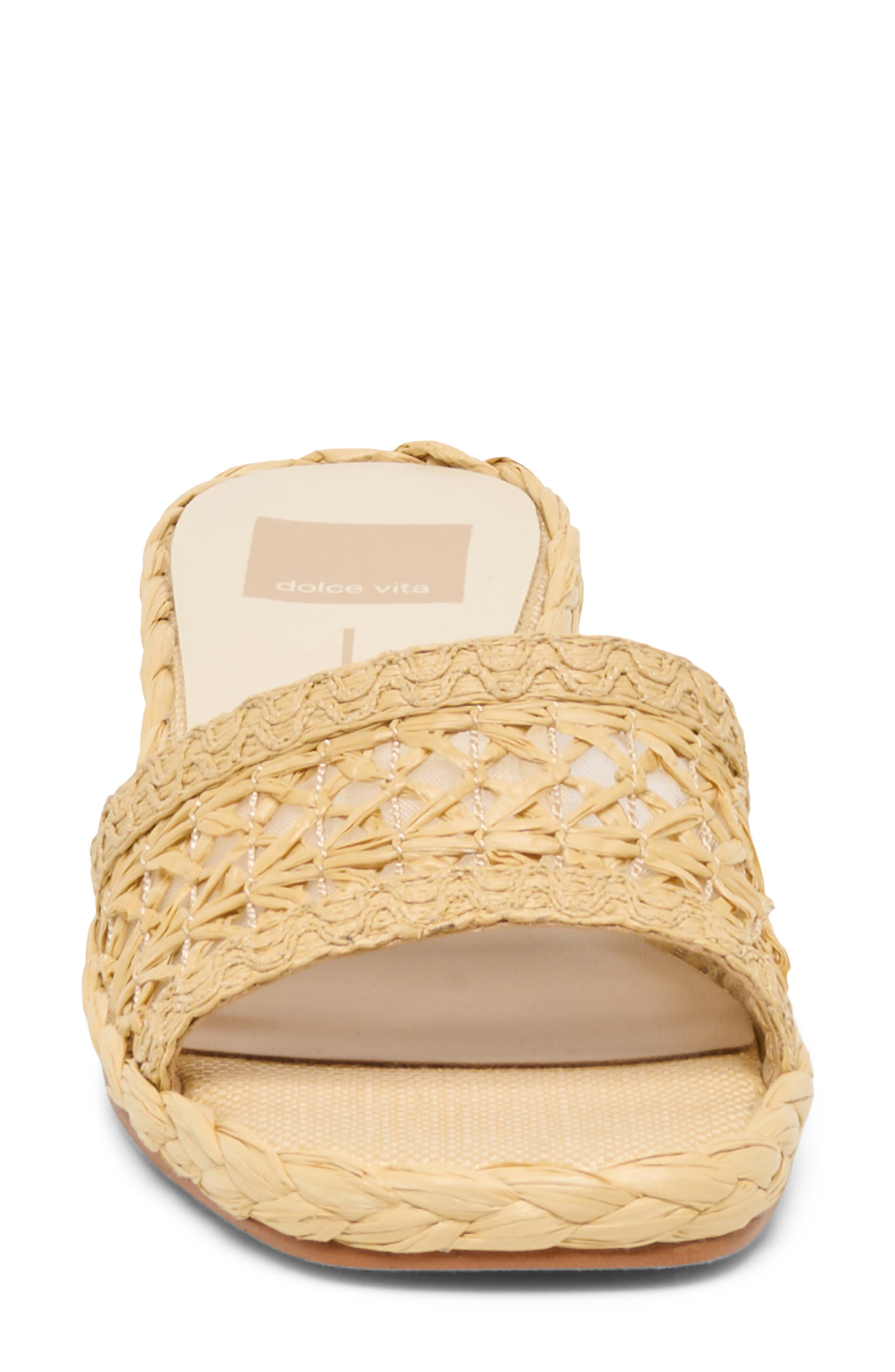 Dixi Slide Sandal, Alternate, color, LIGHT NATURAL RAFFIA
