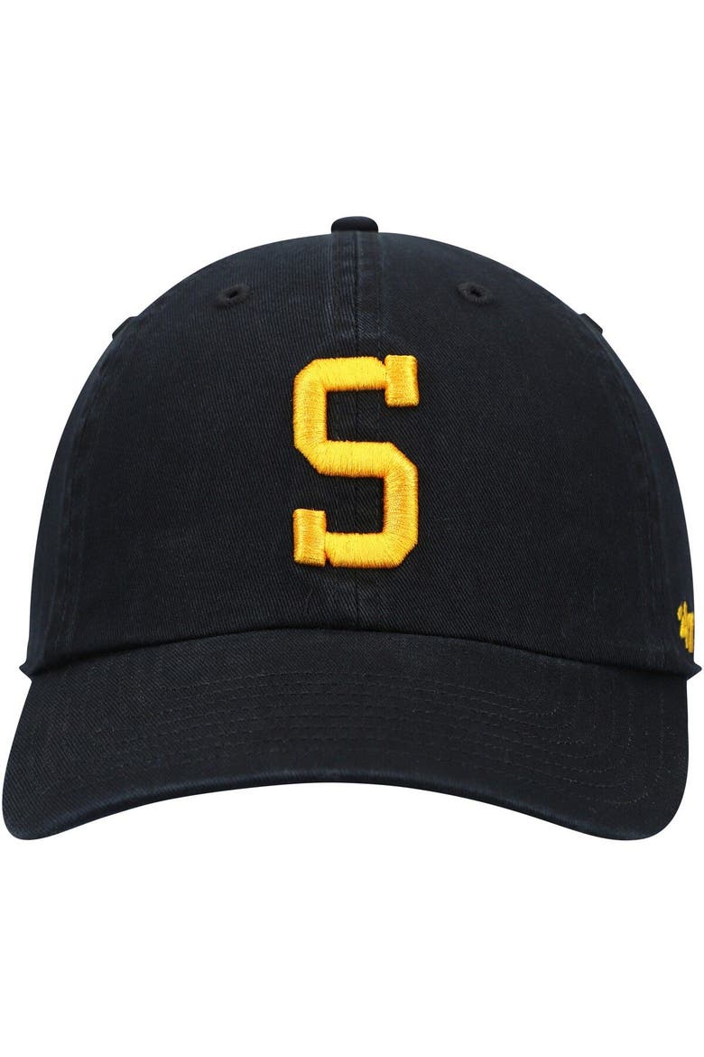 Men's '47 Pittsburgh Steelers Clean Up Alternate Adjustable Hat, Alternate, color, BLACK