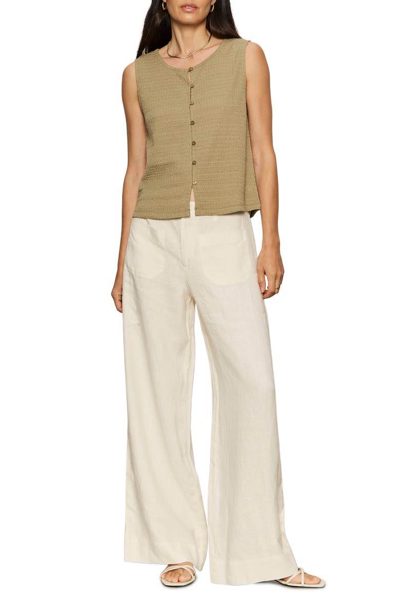 Textured Vacation Knit Vest, Alternate, color, COVERT GREEN