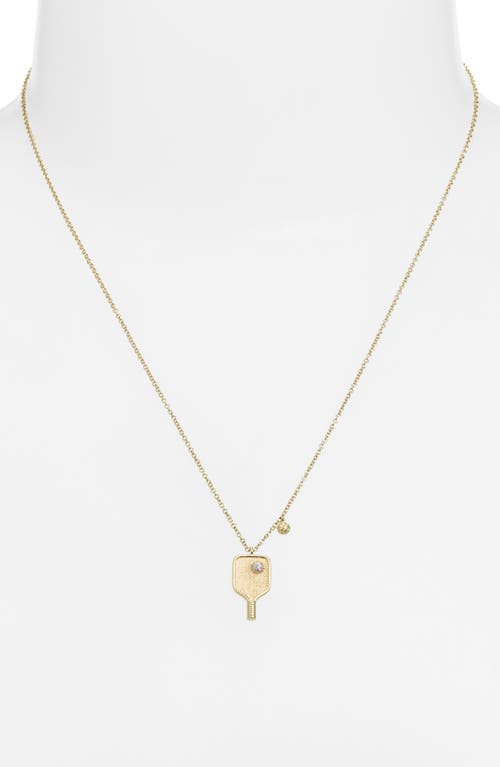 MEIRA T MEIRA T DIAMOND PICKLEBALL RAQUET PENDANT NECKLACE