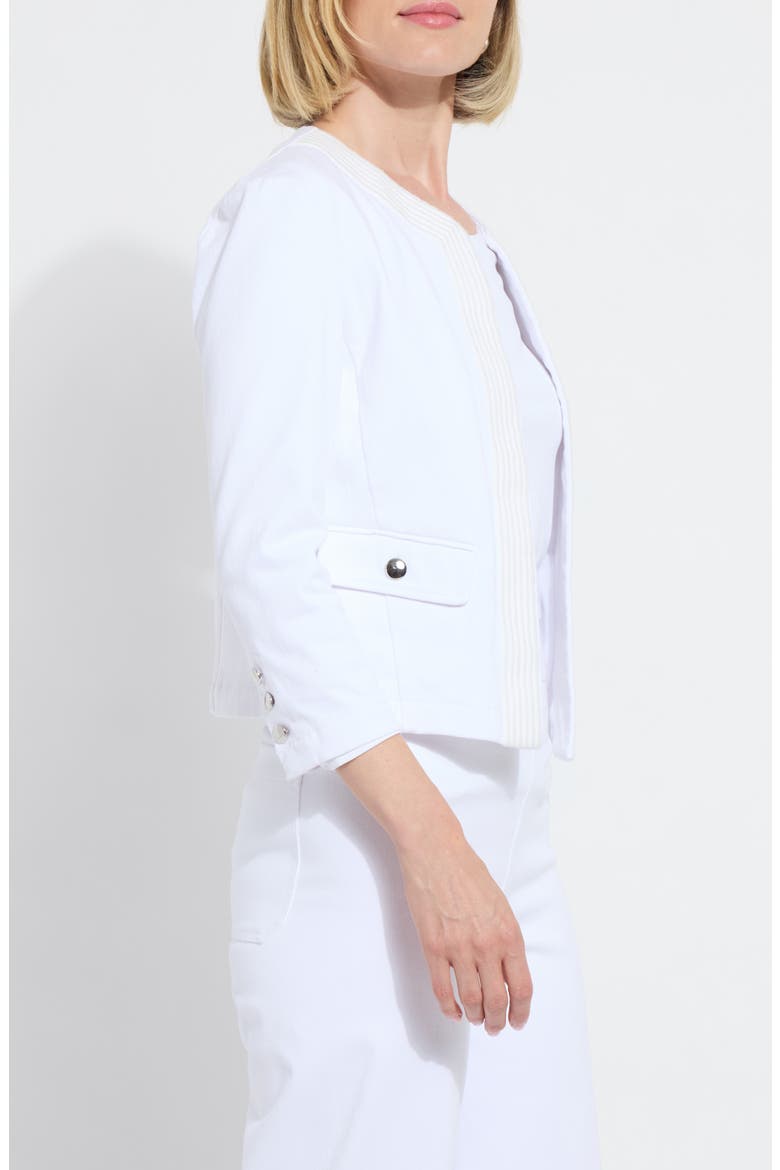 Arbor Embroidered Cotton Blend Jacket, Alternate, color, WHITE