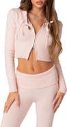 EDIKTED Desiree Hooded Crop Cardigan