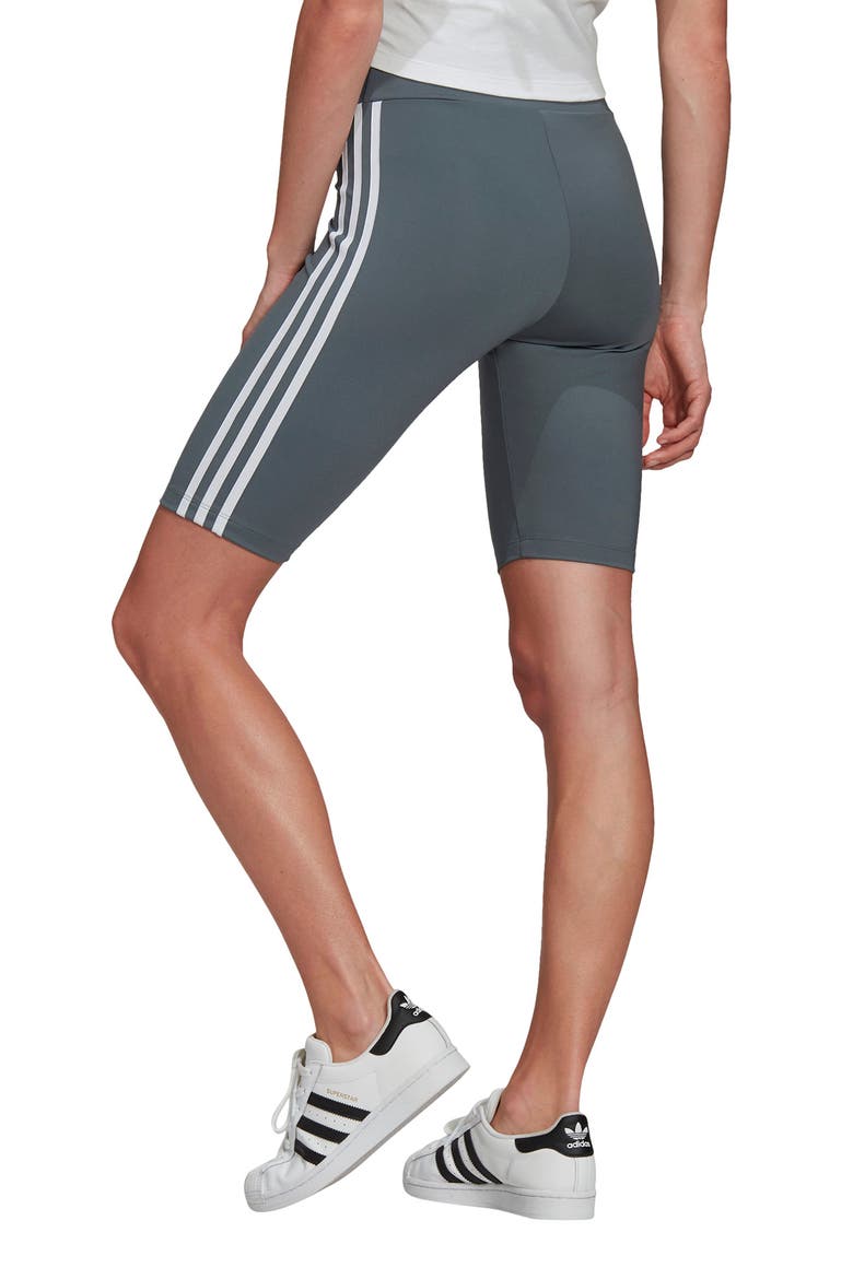 Primeblue High Waist Bike Shorts, Alternate, color, BLUE OXIDE