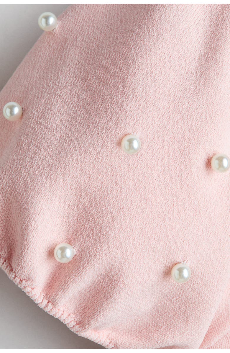 H&M Bead-detail Fine-knit Top, Alternate, color, Light Pink