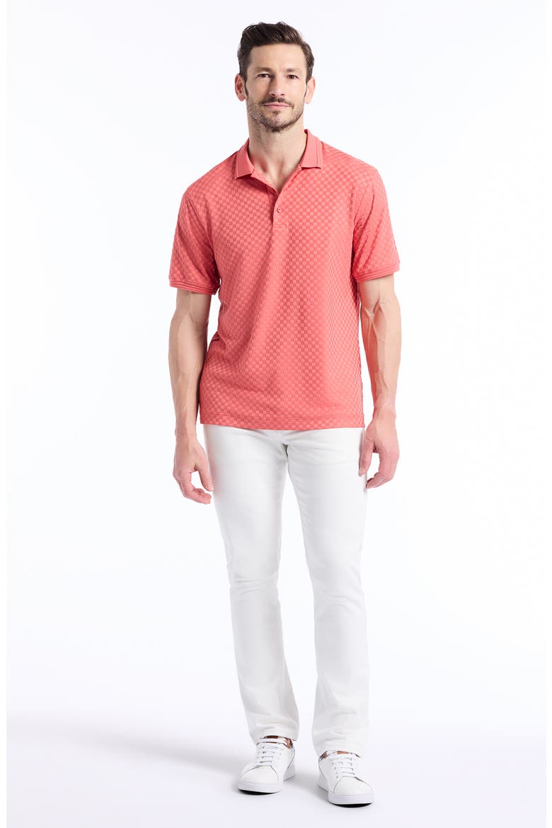 Aaron Knit Polo, Alternate, color, CORAL