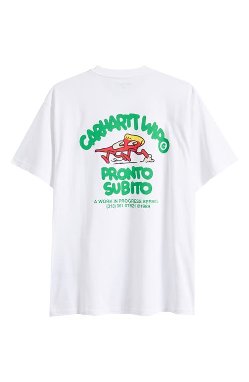 Carhartt Work In Progress Pronto Organic Cotton Graphic T-shirt In White